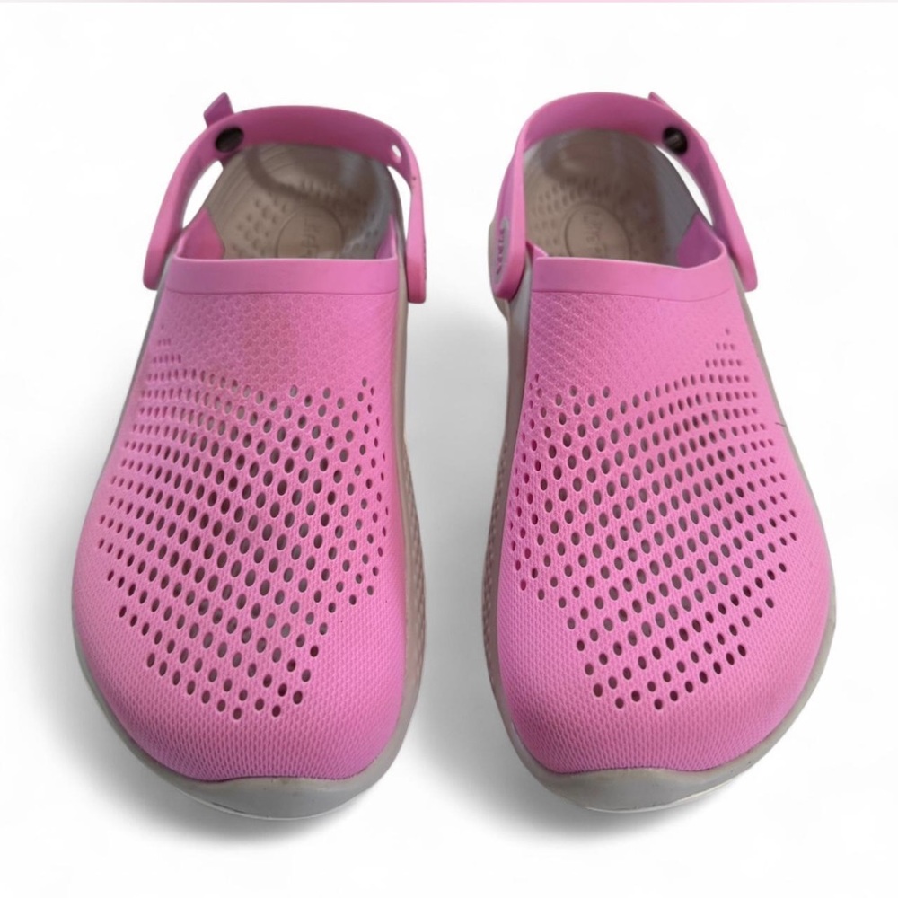 SOLDCROCS Pink Perforated Clogs - Picture 2 of 4